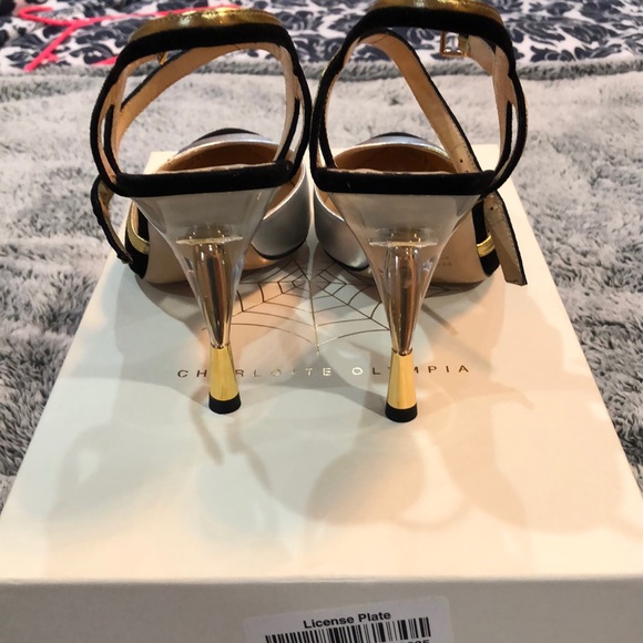 Charlotte Olympia suede/leather heels - Picture 2 of 9